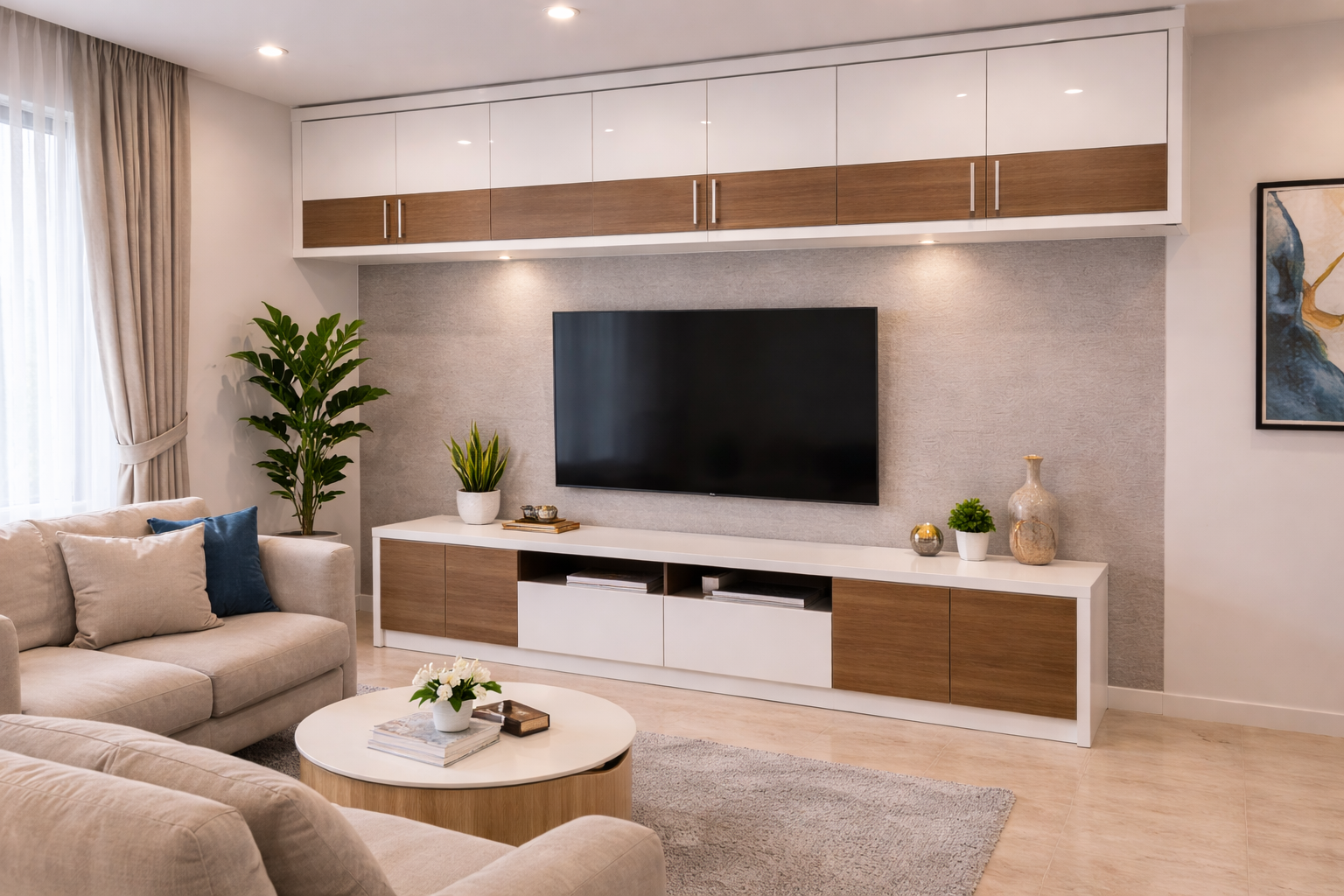 living room loft storage